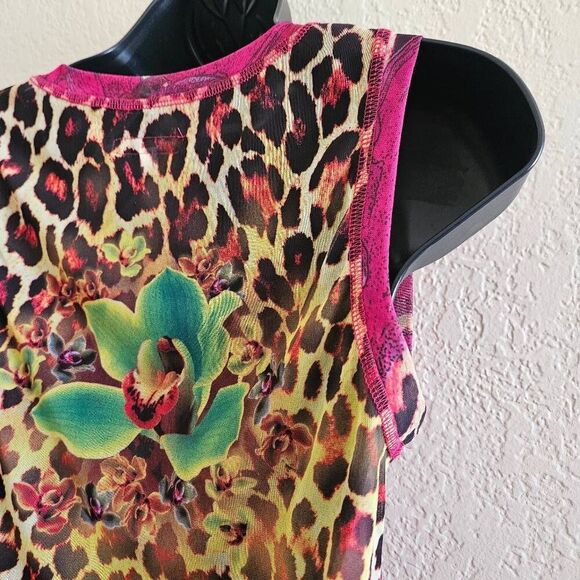 Agolde Sheer Animal Print Tank Top - Picture 6 of 7